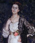 Alexander Yakovlevich GOLOVIN The Portrait of Mrs.Makovska oil painting artist